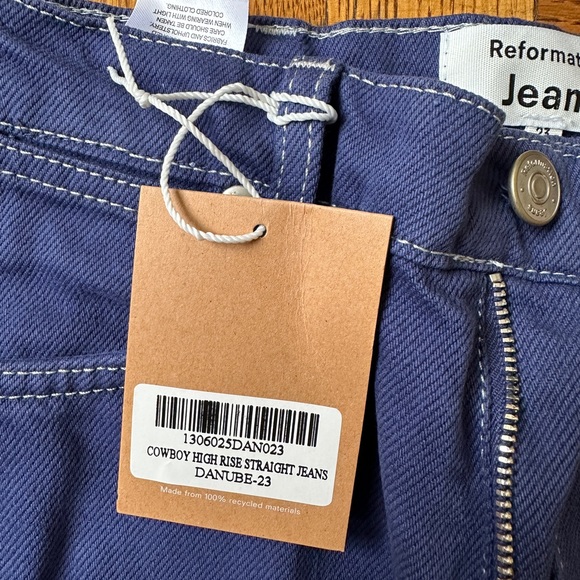 Reformation Cowboy High Rise Straight Jeans in Danube - Picture 12 of 16
